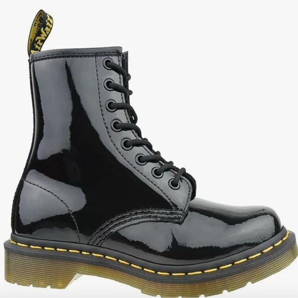 Dr. Martens Shoes - DR. MARTENS WOMEN'S 1460 W PATENT LEATHER FASHION BOOT - SIZE: WOMEN 9. Black